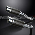 Delkevic 8" Carbon Round Slip On Mufflers - Yamaha YZF-R1 2004-2006 Exhaust