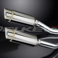 Delkevic 8" Stainless Round Slip On Mufflers - Yamaha YZF-R1 2007-2008 Exhaust