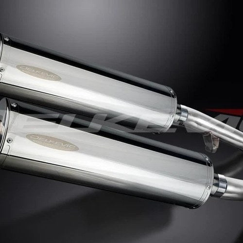 Delkevic 18" Stainless Slip On Mufflers - Yamaha FJ1200 3CV 1989-1990 Silencer