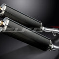 Delkevic 18" Carbon Oval Slip On Mufflers - Yamaha FJR1300 2006-2021 Exhaust