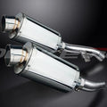Delkevic 9" Stainless Oval Slip On Mufflers - Yamaha FJR1300 2006-2021 Exhaust