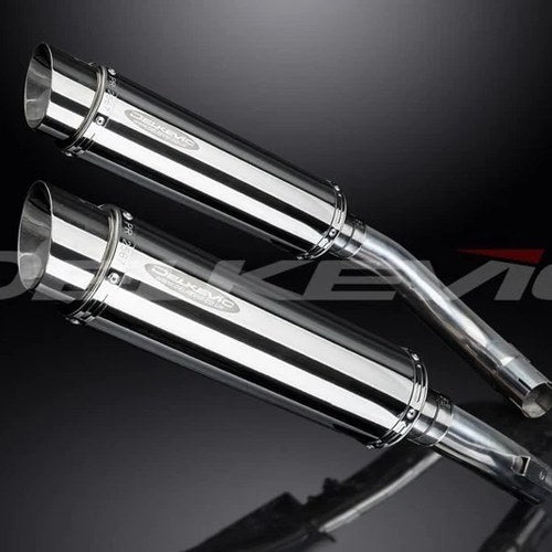 Delkevic 14" Stainless Round Slip On Mufflers - Yamaha YZF-R1 2009-2014 Exhaust