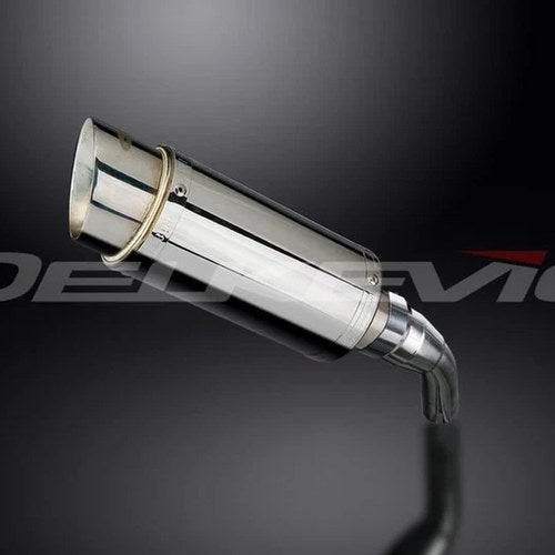 Delkevic 8" Stainless Round Slip On Muffler - Yamaha YZF-R3 2015-2021 Exhaust