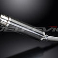 Delkevic 14" Carbon Round Slip On Muffler - Yamaha FZ1 FZS1000 2000-2005 Exhaust