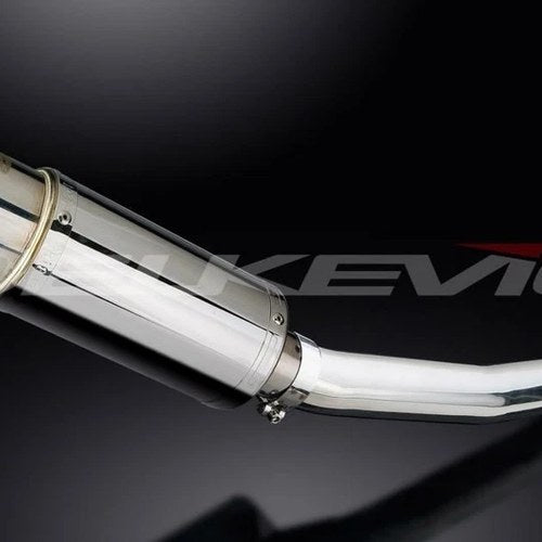Delkevic 8" Stainless Stell Round Slip On Muffler - Yamaha YZF-R6 98-02 Exhaust