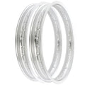 Rising Sun Silver Aluminum Rim Set - Honda CB350F Four - 1972 1973 1974