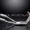 Delkevic Full Exhaust System 9" Stainless Oval Muffler - Yamaha FJ1200 3CV 89-92