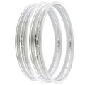 Rising Sun Silver Aluminum Rim Set - Honda CB77 Super Hawk 305 - 1961 - 1968