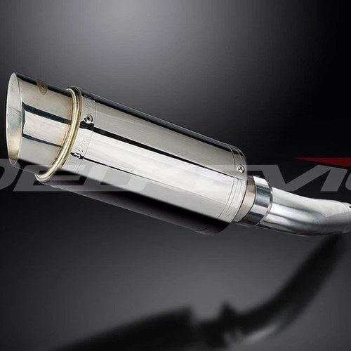 Delkevic 8" Stainless Round Muffler - Triumph Sprint ST 955i - 98-05 Exhaust