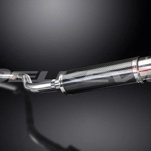 Delkevic 14" Carbon Fiber Round Stubby Muffler - BMW R1150RT - 2001-2005 Exhaust