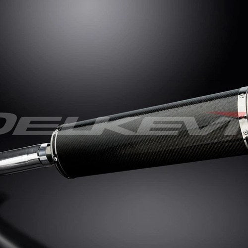 Delkevic 18" Carbon Fiber Oval Slip-On Muffler - BMW R1200R - 2006-2010 Exhaust
