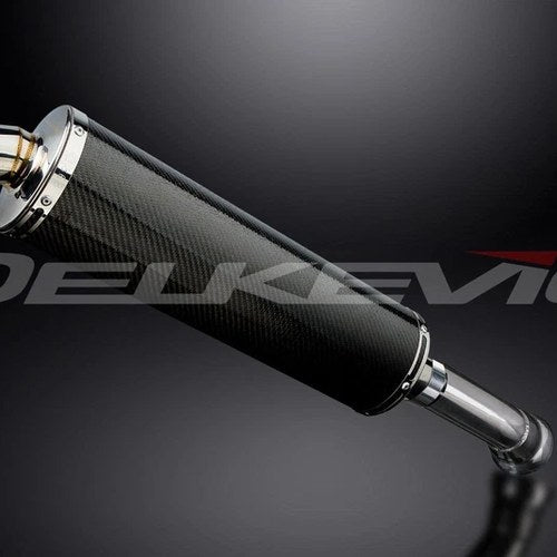 Delkevic 18" Carbon Fiber Oval Slip-On Muffler - BMW K1300S - 2009-2015 Exhaust