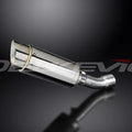 Delkevic 8" Mini Stainless Steel Round Muffler - Ducati Diavel - 11-19 Exhaust