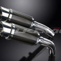 Delkevic 8" Carbon Fiber Round Slip-On Mufflers - Ducati 1198 - 08-12 Exhaust