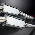 Delkevic 9" Stainless Oval Mufflers - Yamaha FJ1200 3CV 1989-1992 Exhaust