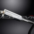 Delkevic 14" Stainless Steel Oval Stubby Muffler - Yamaha YZF750R 94-98 Exhaust