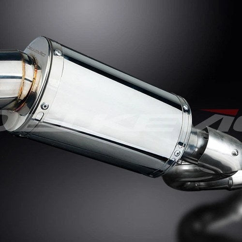 Delkevic 9" Stainless Steel Oval Muffler - Aprilia RSV4 1000 - 2009-2015 Exhaust