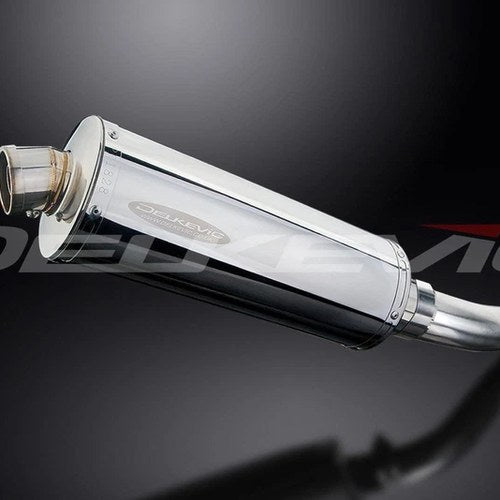 Delkevic 14" Stainless Steel Oval Muffler - Triumph Sprint 955i RS 04-05 Exhaust