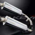 Delkevic 14" Stubby Stainless Steel Oval Mufflers - Honda ST1100 - 91-02 Exhaust