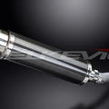 Delkevic 14" Carbon Fiber Round Stubby Muffler - Honda CBR600F3 - 95-98 Exhaust