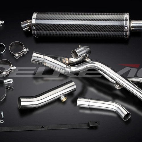 Delkevic 18" Carbon Fiber Oval Muffler - Suzuki DL650 V-Strom