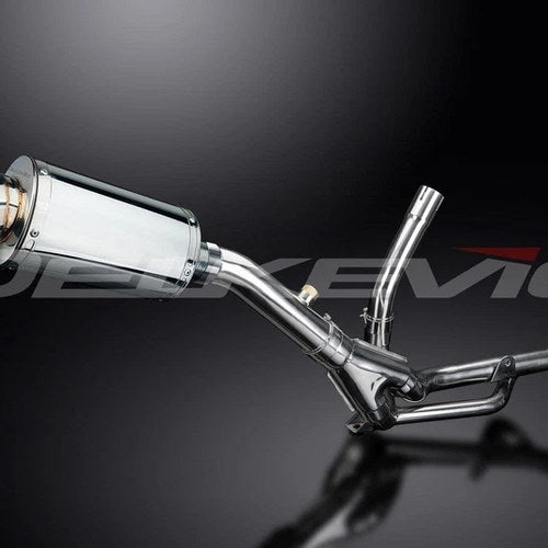 Delkevic 9" Stainless Steel Oval Muffler - Suzuki DL650 V-Strom - 04-11 Exhaust