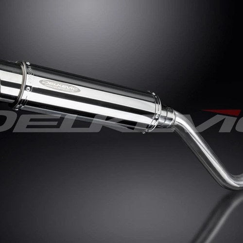 Delkevic 14" Stainless Steel Round Muffler - Suzuki DR650SE - 1996-2017 Exhaust