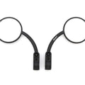 Set of 2 Universal Black 3" Clamp-On Mirrors - 3 1/2" Stem - Honda 7/8" Bars