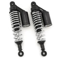 Black & Chrome Remote Reservoir Shocks - Eye To Eye - 310-320mm for Kawasaki