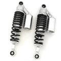 Silver & Black Remote Reservoir Rear Air Shocks - 310mm - 320mm 12.5" for Suzuki