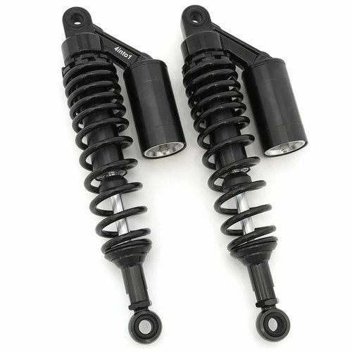Black Remote Reservoir Shocks - Eye To Eye - 340mm 350mm for Yamaha Motorcycles