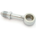 Straight Chrome Banjo Brake Line Fitting - Size #3 - Fits 10mm or 3/8" bolt