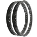Rising Sun Black Aluminum Rim Set - Honda CT90 Trail 90 - 1966 - 1979