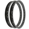 Rising Sun Black Aluminum Rim Set - Honda C110 CA110 Sport Cub 50 - 1960 - 1969
