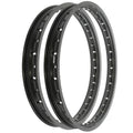 Rising Sun Black Aluminum Rim Set - Honda CT200 Trail 90 - 1964 - 1966