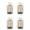 4 Pack Mini 1157 Turn Signal Light Bulb Clear Dual Filament Motorcycle Scooter