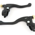 Honda Shorty GP Lever Set - Clutch + Drum Brake - Black - 7/8" Perch Assembly