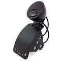 Vintage Model A Style - Tail Light & Curved Side Mount License Plate Set - Black
