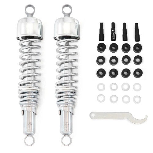Performance Shocks - Chrome - Eye / Eye - 365mm 14 3/8" - Yamaha TT500 XT500