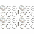4 Piston Kits - Standard Bore - Honda CB750 CB750F Dohc - Rings Clips & Pins