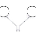 Universal Chrome Motorcycle Mirror Set - 10MM x 1.25 Honda Kawasaki Suzuki