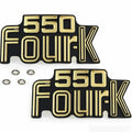 2 Metal Side Cover Emblems - Honda CB550K CB550 1977 1978 badge emblem clips