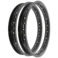 Rising Sun Black Aluminum Rim Set - Honda CA92 Benly Touring 125 - 1959