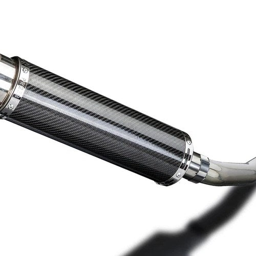 Delkevic 14" Carbon Slip-On Round Muffler - Yamaha R1 YZF-R1 - 98-01 Exhaust