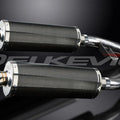 Delkevic 14" Carbon Fiber Oval Mufflers - Triumph Trophy 1200 - 95-03 Exhaust