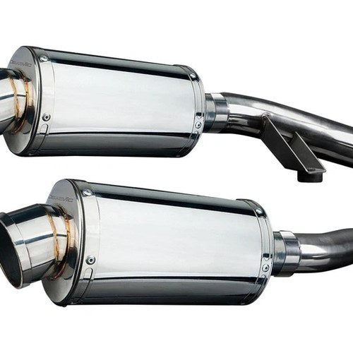 Delkevic 9" Stainless Oval Mufflers - Triumph Trophy 1200 - 95-03 Exhaust