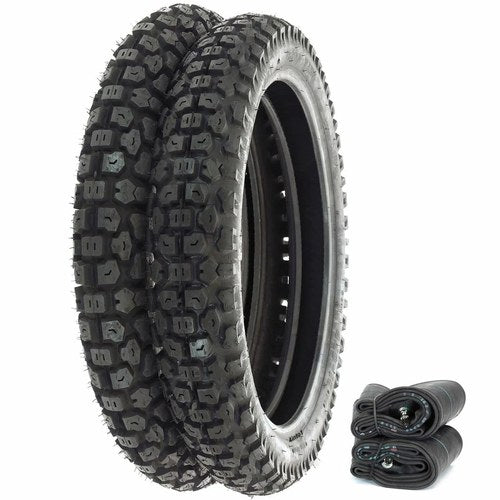 Shinko SR244 Dual Sport Tire Set - Honda TL125 XL125 XL200R - Tires and Tubes