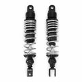 Adjustable Black & Chrome Performance CNC Shocks - Eye / Clevis - 320-330mm