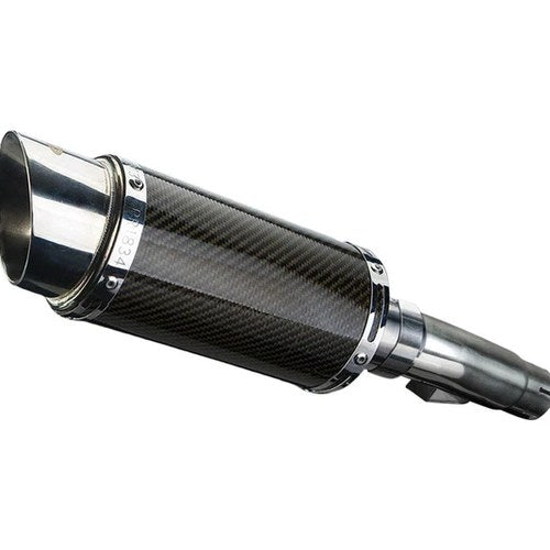 Delkevic 8" Carbon Fiber Slip-On Round Muffler Honda NC700 NC750 - 12-21 Exhaust