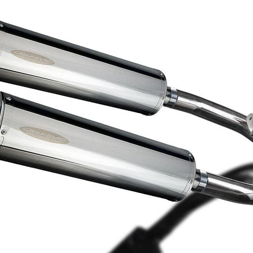 Delkevic 18" Stainless Slip-On Oval Mufflers Honda RVT1000R - 00-01 Exhaust